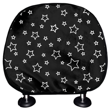 Geometric Star Pattern Print Car Headrest Covers