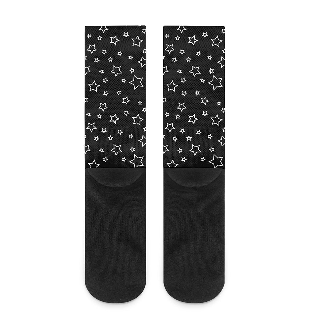 Geometric Star Pattern Print Crew Socks