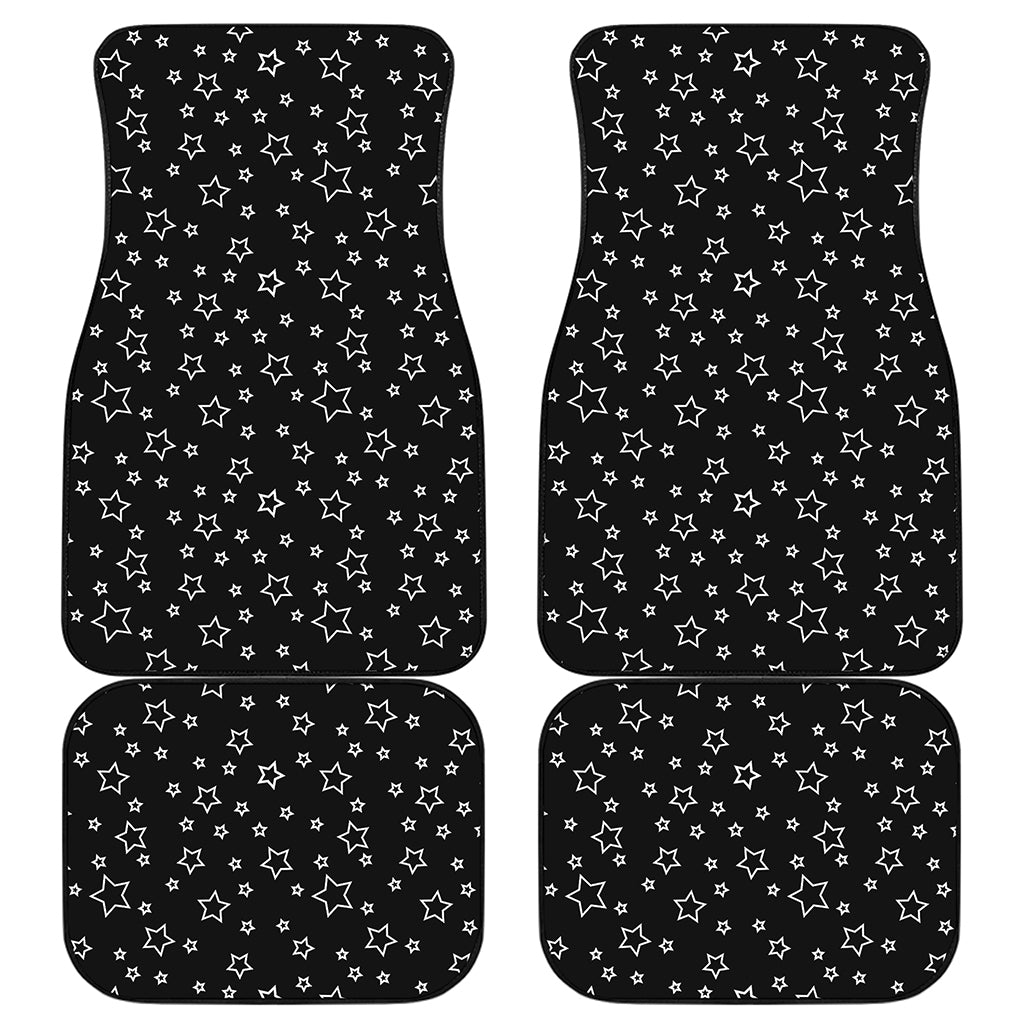 Geometric Star Pattern Print Front and Back Car Floor Mats