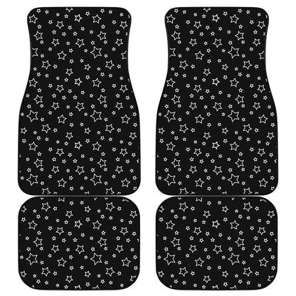 Geometric Star Pattern Print Front and Back Car Floor Mats