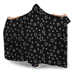 Geometric Star Pattern Print Hooded Blanket