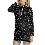 Geometric Star Pattern Print Hoodie Dress