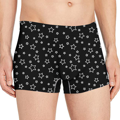 Geometric Star Pattern Print Men's Boxer Briefs