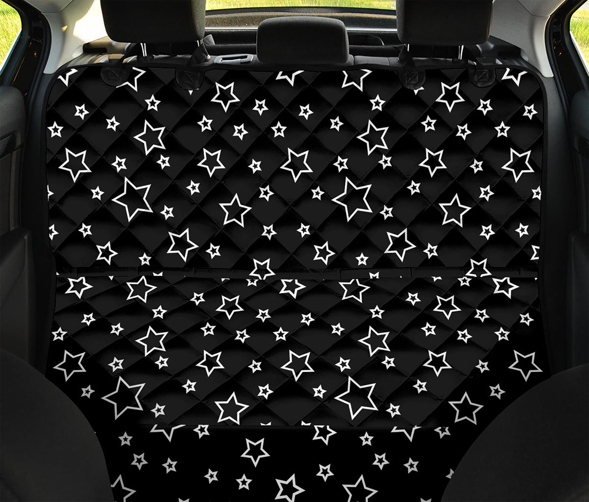 Geometric Star Pattern Print Pet Car Back Seat Cover