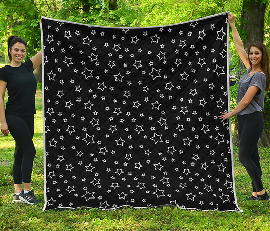 Geometric Star Pattern Print Quilt