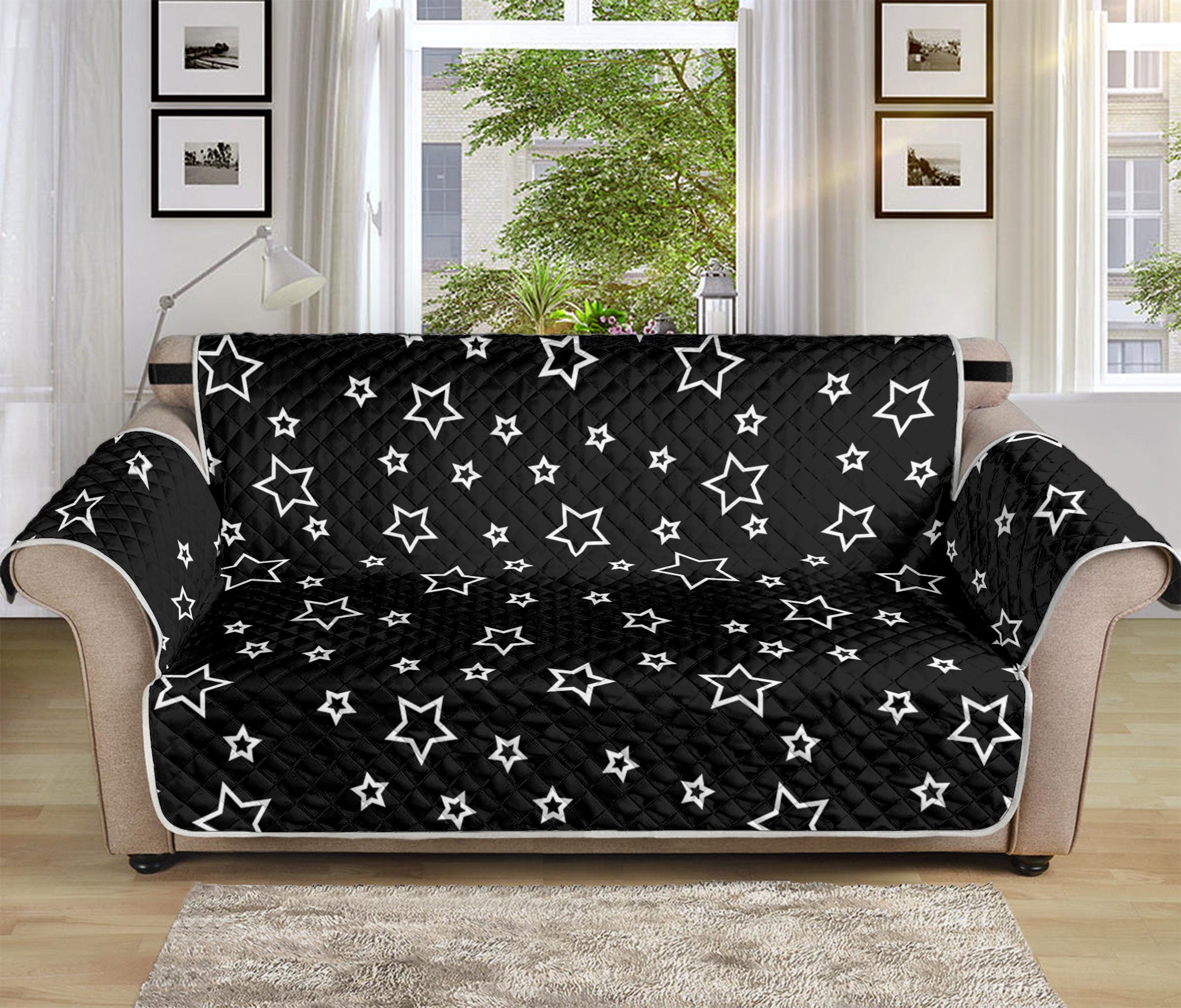 Geometric Star Pattern Print Sofa Protector