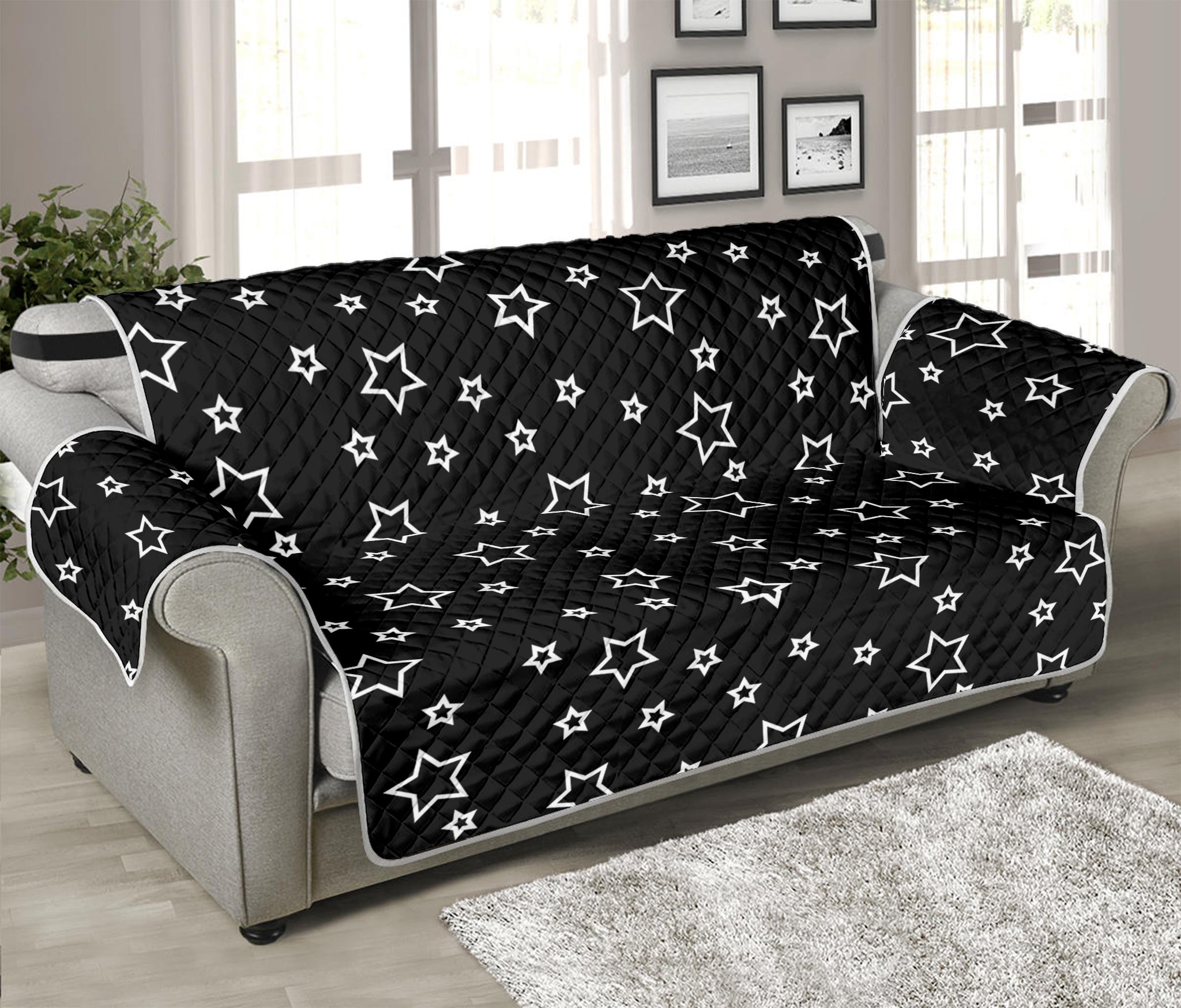 Geometric Star Pattern Print Sofa Protector