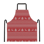Geometric Xmas Knitted Pattern Print Apron