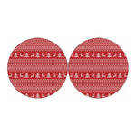 Geometric Xmas Knitted Pattern Print Car Coasters