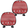 Geometric Xmas Knitted Pattern Print Car Headrest Covers