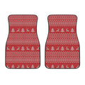 Geometric Xmas Knitted Pattern Print Front Car Floor Mats