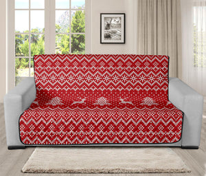 Geometric Xmas Knitted Pattern Print Futon Protector