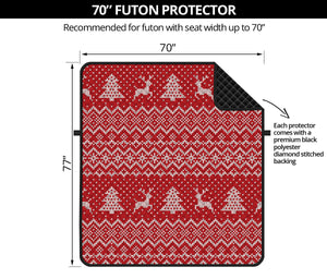 Geometric Xmas Knitted Pattern Print Futon Protector