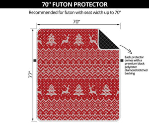 Geometric Xmas Knitted Pattern Print Futon Protector