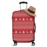 Geometric Xmas Knitted Pattern Print Luggage Cover