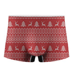 Geometric Xmas Knitted Pattern Print Men's Boxer Briefs