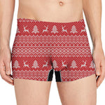 Geometric Xmas Knitted Pattern Print Men's Boxer Briefs
