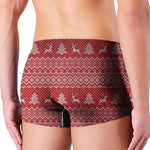 Geometric Xmas Knitted Pattern Print Men's Boxer Briefs