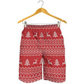 Geometric Xmas Knitted Pattern Print Men's Shorts