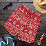 Geometric Xmas Knitted Pattern Print Men's Shorts