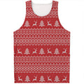 Geometric Xmas Knitted Pattern Print Men's Tank Top