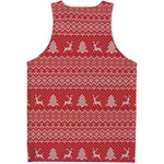 Geometric Xmas Knitted Pattern Print Men's Tank Top