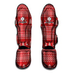 Geometric Xmas Knitted Pattern Print Muay Thai Shin Guard