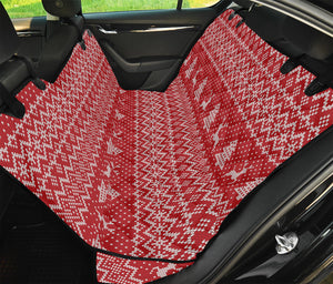 Geometric Xmas Knitted Pattern Print Pet Car Back Seat Cover
