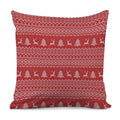 Geometric Xmas Knitted Pattern Print Pillow Cover