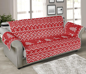 Geometric Xmas Knitted Pattern Print Sofa Protector