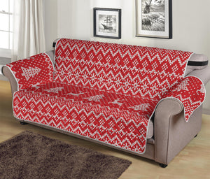 Geometric Xmas Knitted Pattern Print Sofa Protector