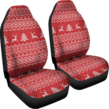 Geometric Xmas Knitted Pattern Print Universal Fit Car Seat Covers