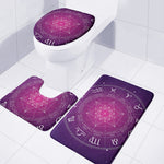 Geometric Zodiac Calendar Print 3 Piece Bath Mat Set