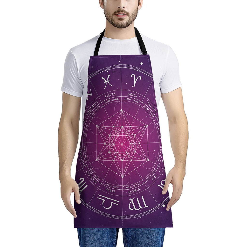 Geometric Zodiac Calendar Print Apron