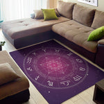 Geometric Zodiac Calendar Print Area Rug