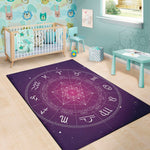 Geometric Zodiac Calendar Print Area Rug