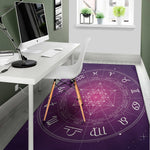 Geometric Zodiac Calendar Print Area Rug