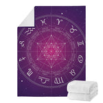 Geometric Zodiac Calendar Print Blanket