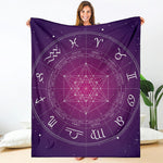 Geometric Zodiac Calendar Print Blanket