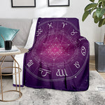 Geometric Zodiac Calendar Print Blanket