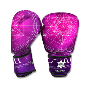 Geometric Zodiac Calendar Print Boxing Gloves