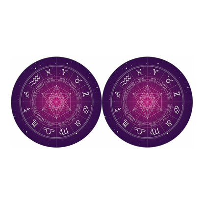 Geometric Zodiac Calendar Print Car Coasters