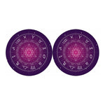 Geometric Zodiac Calendar Print Car Coasters