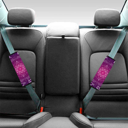 Geometric Zodiac Calendar Print Car Seat Belt Covers