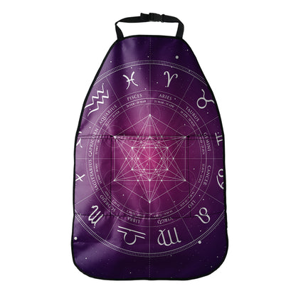 Geometric Zodiac Calendar Print Car Seat Organizers