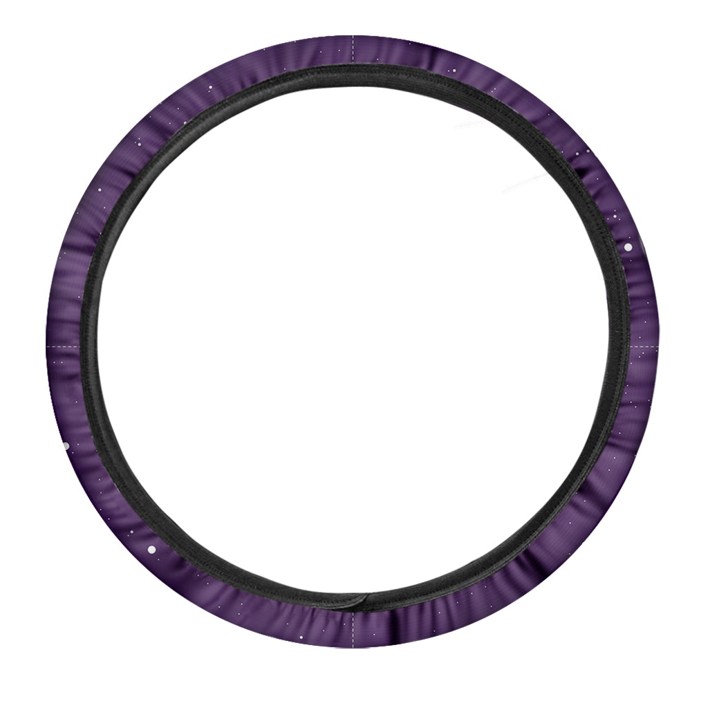 Geometric Zodiac Calendar Print Car Steering Wheel Cover