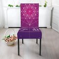 Geometric Zodiac Calendar Print Dining Chair Slipcover