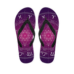 Geometric Zodiac Calendar Print Flip Flops