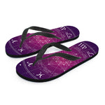 Geometric Zodiac Calendar Print Flip Flops