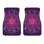 Geometric Zodiac Calendar Print Front Car Floor Mats